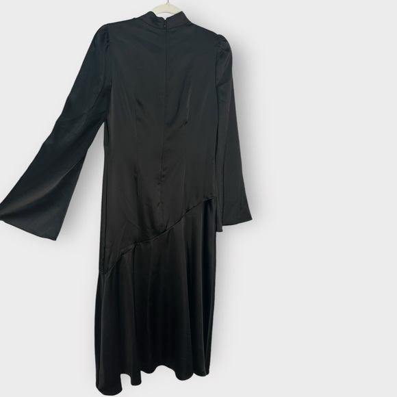 River Island Satin Highneck Split Midi Dress - Picture 7 of 8